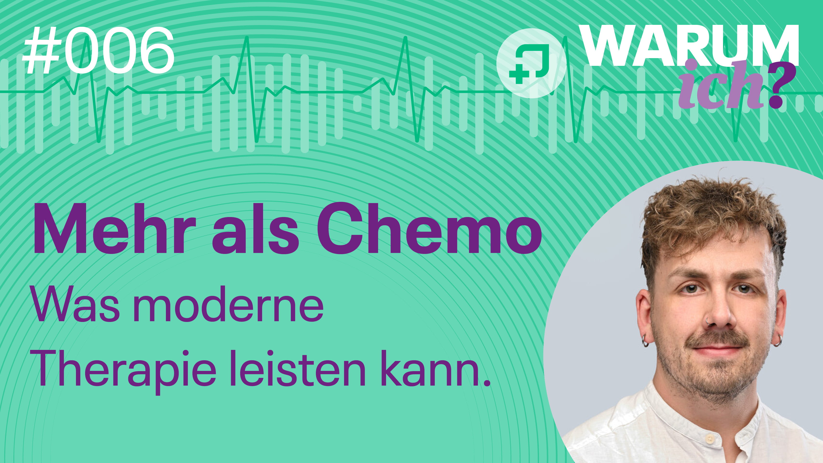 Warum ich? Podcast-Cover zum Thema Lungenkrebs Matthias Ehrhardt über Lungenkrebs, Rauchen sowie Therapie und Pflege in der Onkologie